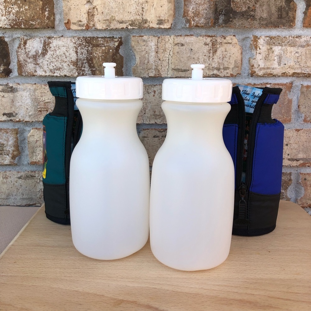 Igloo Set 2 New Vintage Insulated Retro Reusable Water Bottle Shoulder Strap‎ - Picture 8 of 12